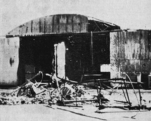 Burnt out DH-84 Dragon at Wyndham aerodrome